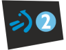 Logotipo de ETB 2 entre Septiembre/2010 y Septiembre/2015